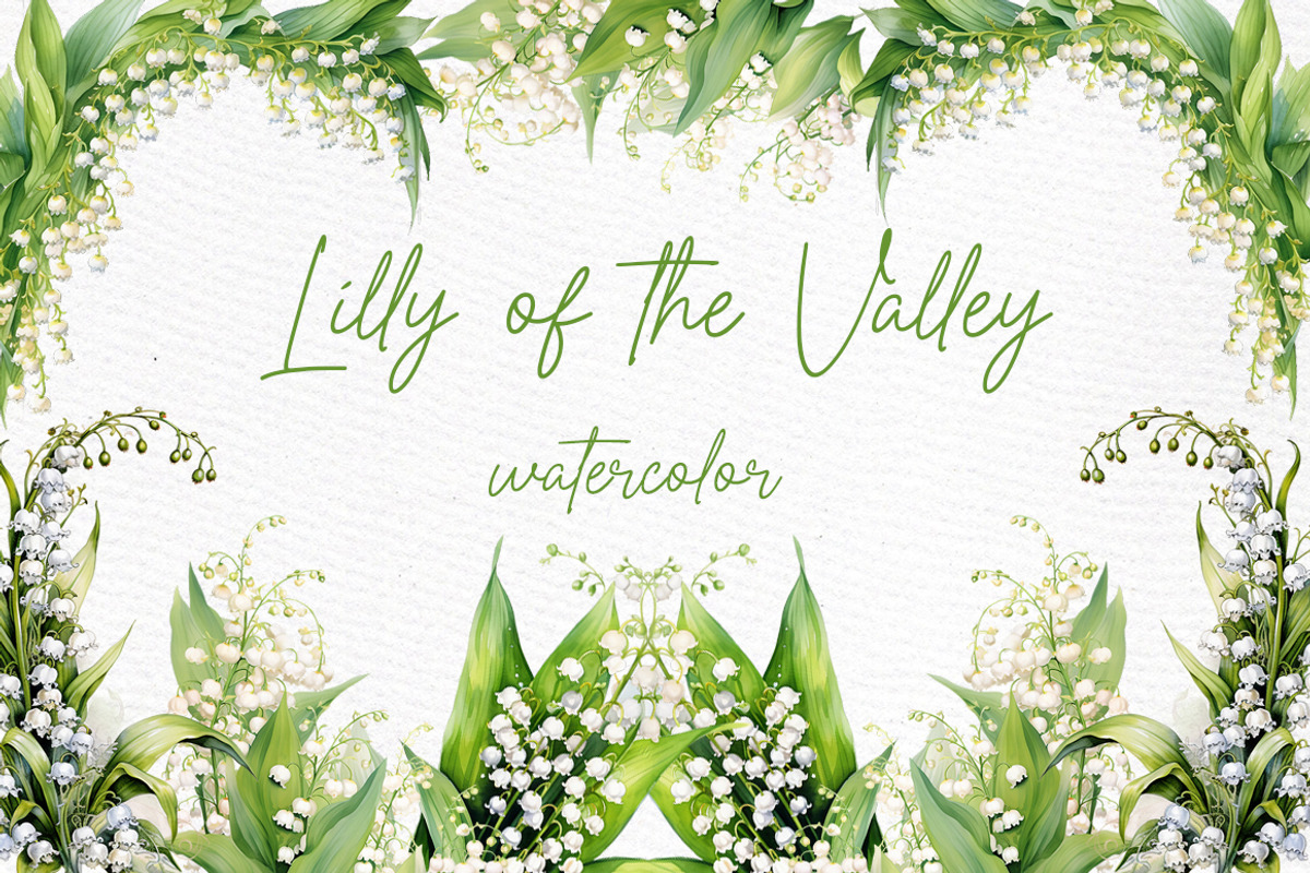 Lily of the Valley Floral clipart, a Decorative Illustration by LeCoqDesign (Photo 1 of 5)