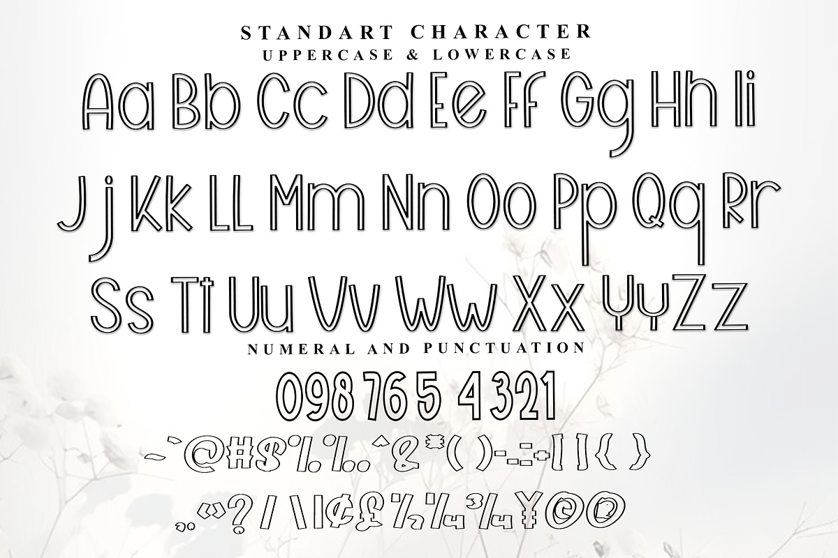 Stacked Outline, a Script Font by FreshTypeINK (Photo 2 of 7)