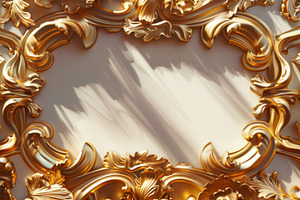 Golden decorative frame, an Arts & Entertainment Photo by Handmadefont