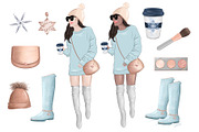 Winter Fashion Clipart, an Illustration by Papaya Craft (Thumbnail 2 of 3)