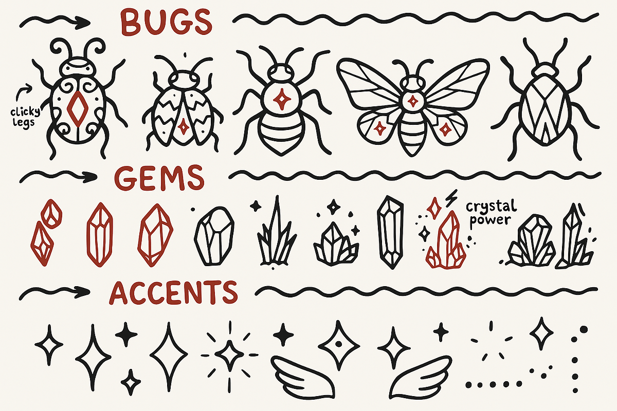 Crystalline Insects, an Animal Illustration by Curve Design (Photo 7 of 9)