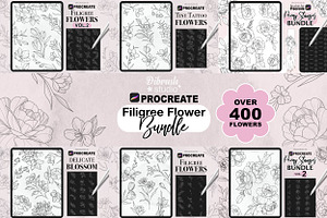 Procreate Flower Bundle VOL. 1