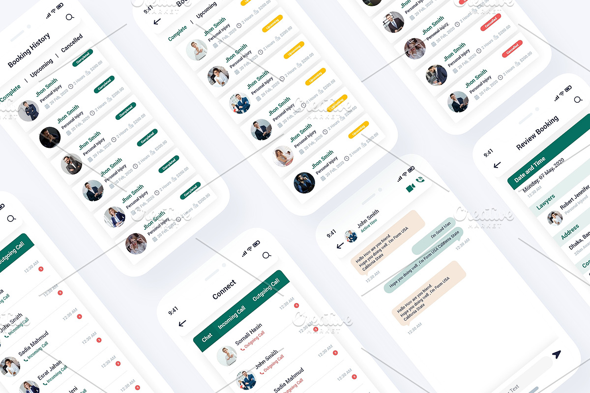 Lawyer Finder Mobile App UI Template, an UI Kit Template by RiveupDigital (Photo 5 of 8)