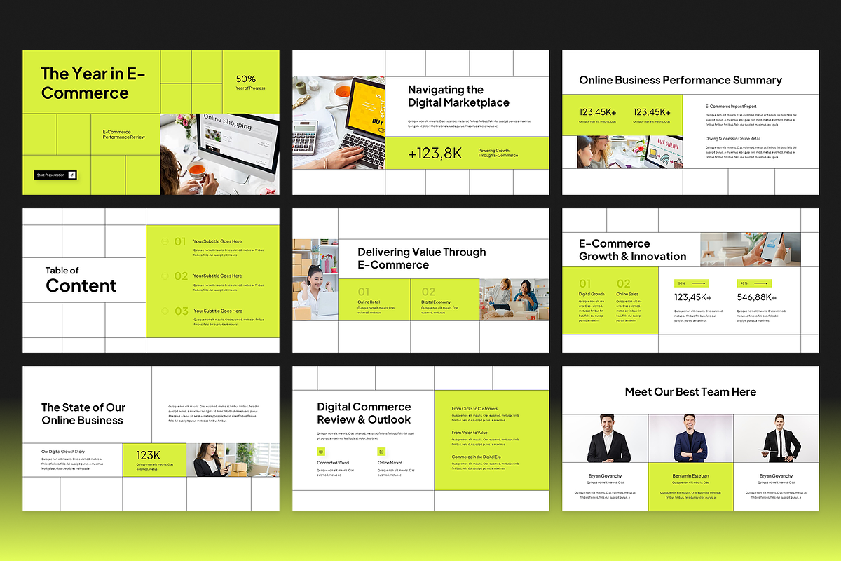E-Commerce Annual Report GoogleSlide, a Presentation Template by Annora Studio (Photo 2 of 7)