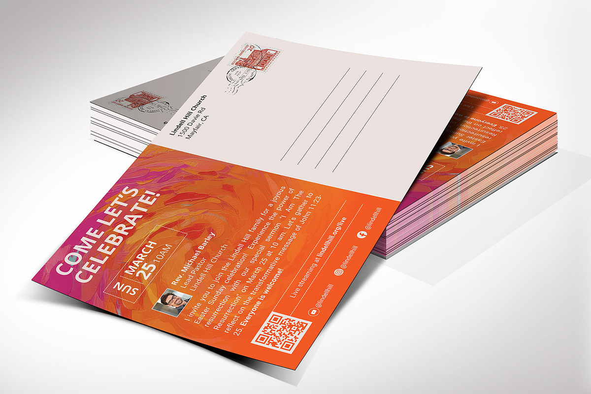 Easter Sunday Church Postcard EDDM, an Invitation Template by Godserv Designs (Photo 4 of 14)