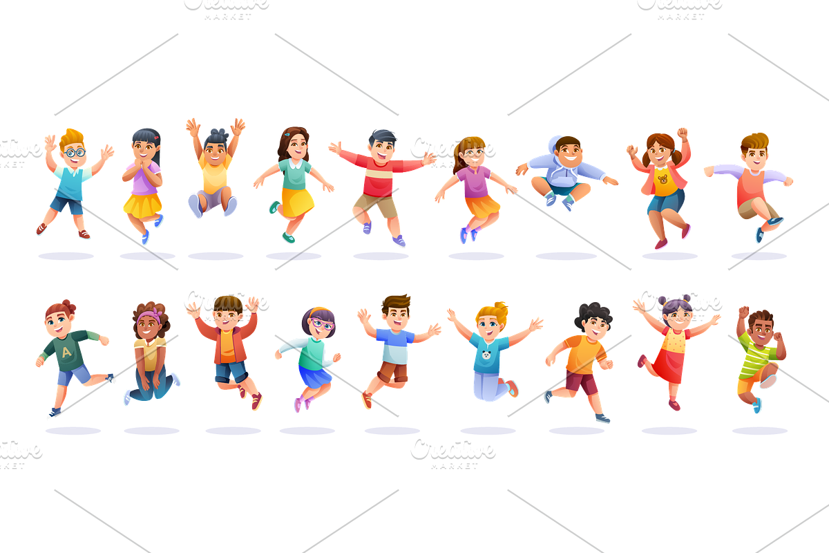 Cheerful Kids Character Collection, an Education Illustration by YG Studio (Photo 2 of 2)