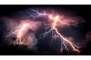 Thunderstorm lightning. Perfect for, an Illustration by Lukas Jonaitis SHOP