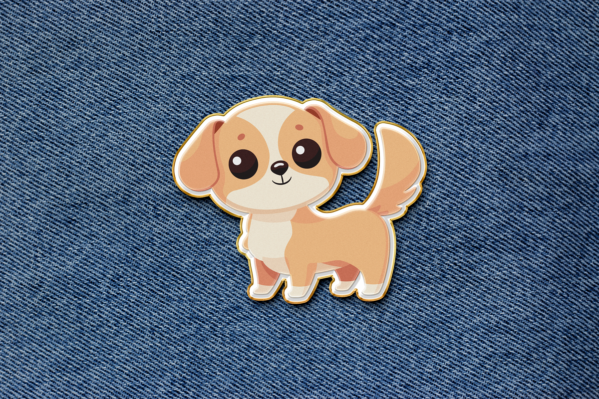Cute Puppy Mascot, an Animal Illustration by Jinro (Photo 3 of 4)
