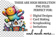 Rainbow Christmas Cat Cat Art, an Illustration by Daily.Designs (Thumbnail 2 of 5)