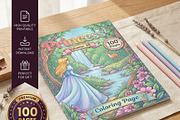 Magical Princess Coloring Book Vol35, a Person Illustration by ikarifq shop (Thumbnail 1 of 7)