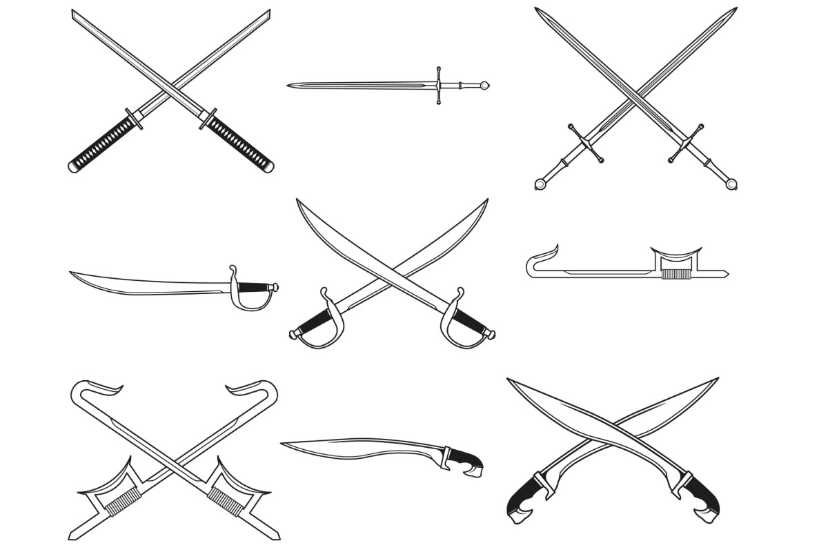 Swords Set 1 Procreate Brush Stamps, a Brush Add-On by Disasterology Ink (Photo 10 of 10)