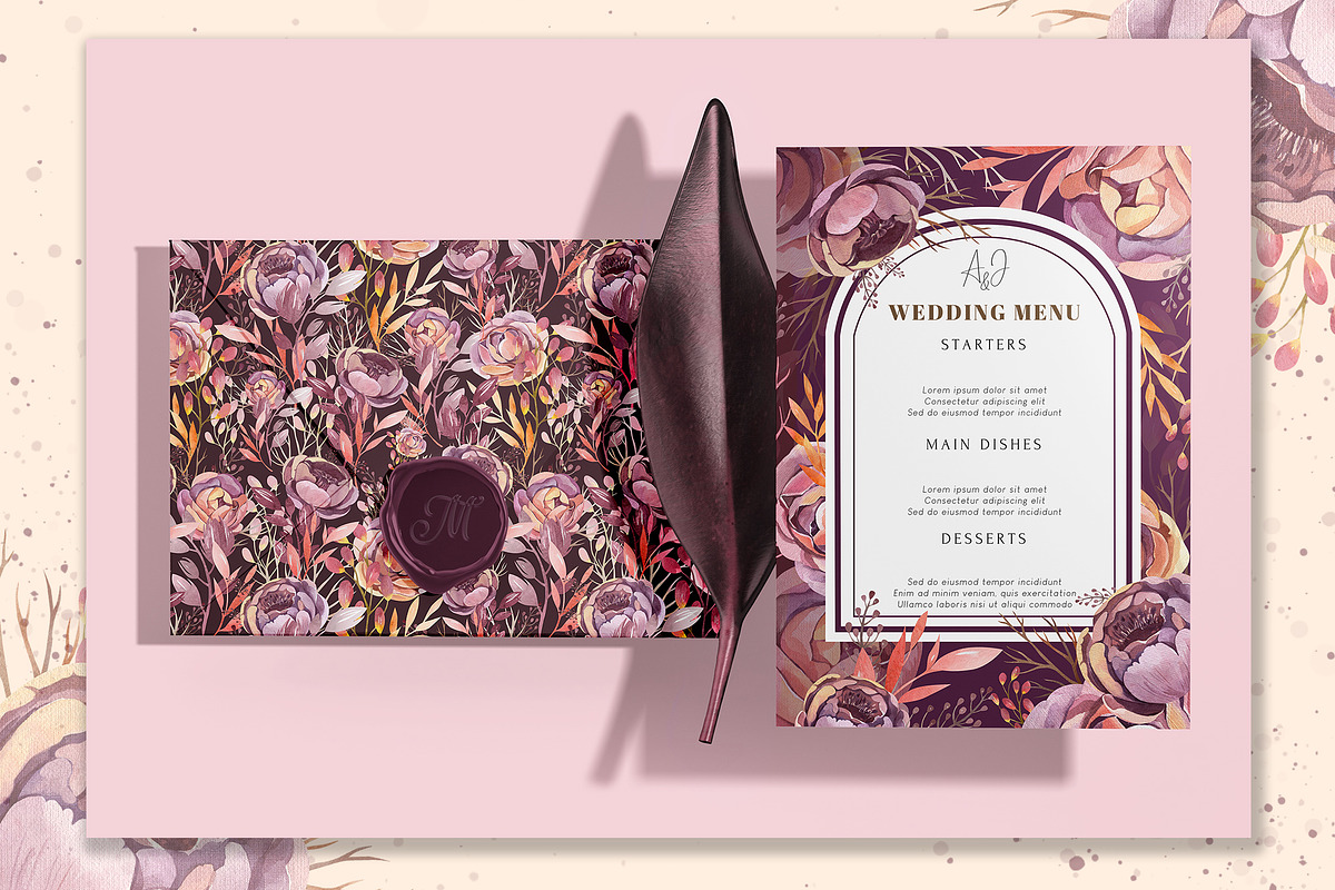 Autumn Floral Watercolor Clipart, a Decorative Illustration by LenArt (Photo 8 of 18)