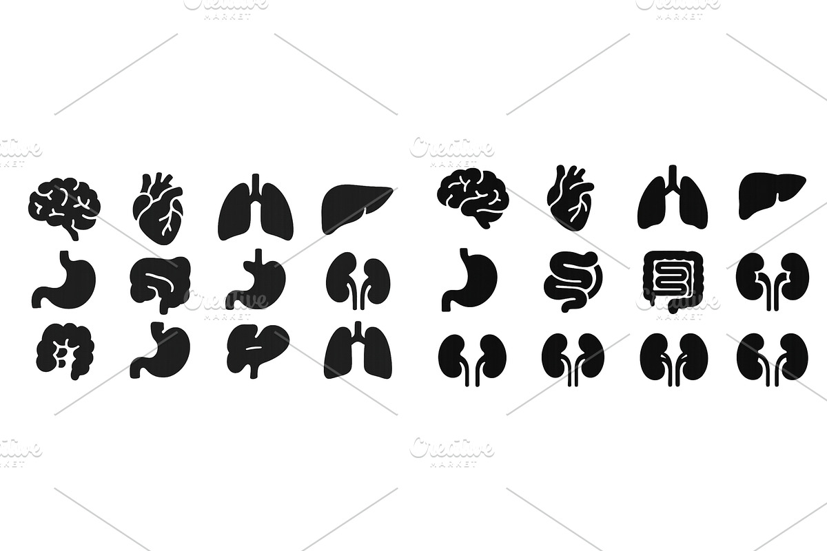 Medical icons representing human, an Illustration by ZinetroN