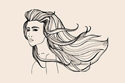 Fashionable portrait beautiful girl, a Person Illustration by Good Studio (Thumbnail 3 of 5)