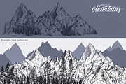 Mountains Vector Set, an Illustration by Molly art (Thumbnail 6 of 13)