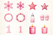 Baby’s 1st Pink Christmas Clipart, an Illustration by CrexoraLab (Thumbnail 2 of 5)