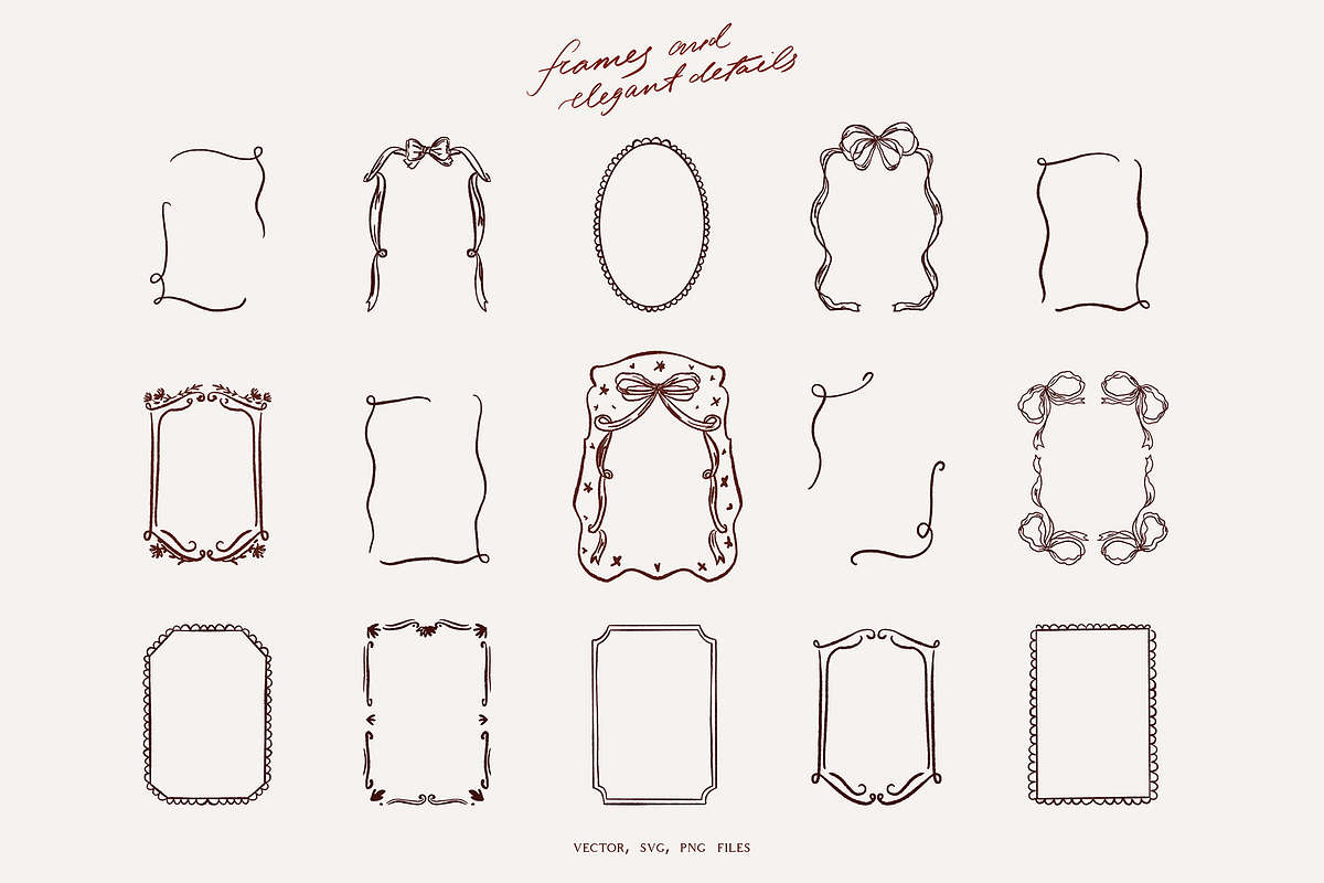 Vintage Frames. Whimsical wedding, a Decorative Illustration by Summer Nightingale Art (Photo 3 of 13)