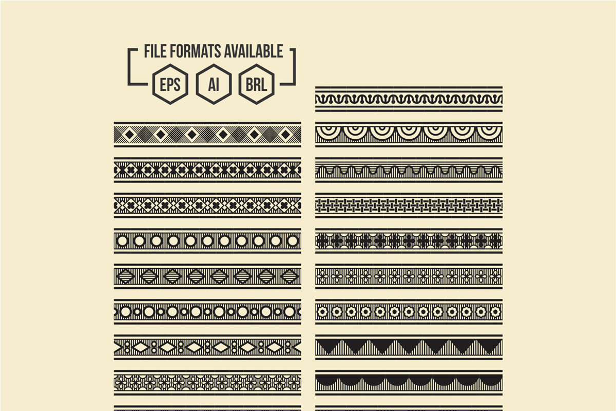 Vintage Borders Pattern Brushes 7, a Brush Add-On by G7 (Photo 2 of 4)