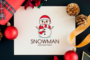 Snowman Cute Kawaii Logo Template, a Branding & Logo Template by vectorwithin (Thumbnail 1 of 3)