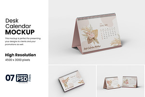 Desk Calendar Mockups