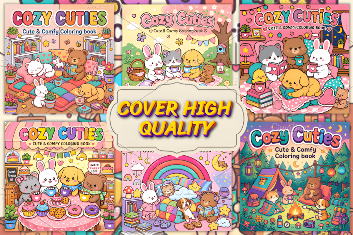 Cozy Cuties Cute & Comfy Coloring, an Animal Illustration by Coco Bloom (Photo 4 of 4)