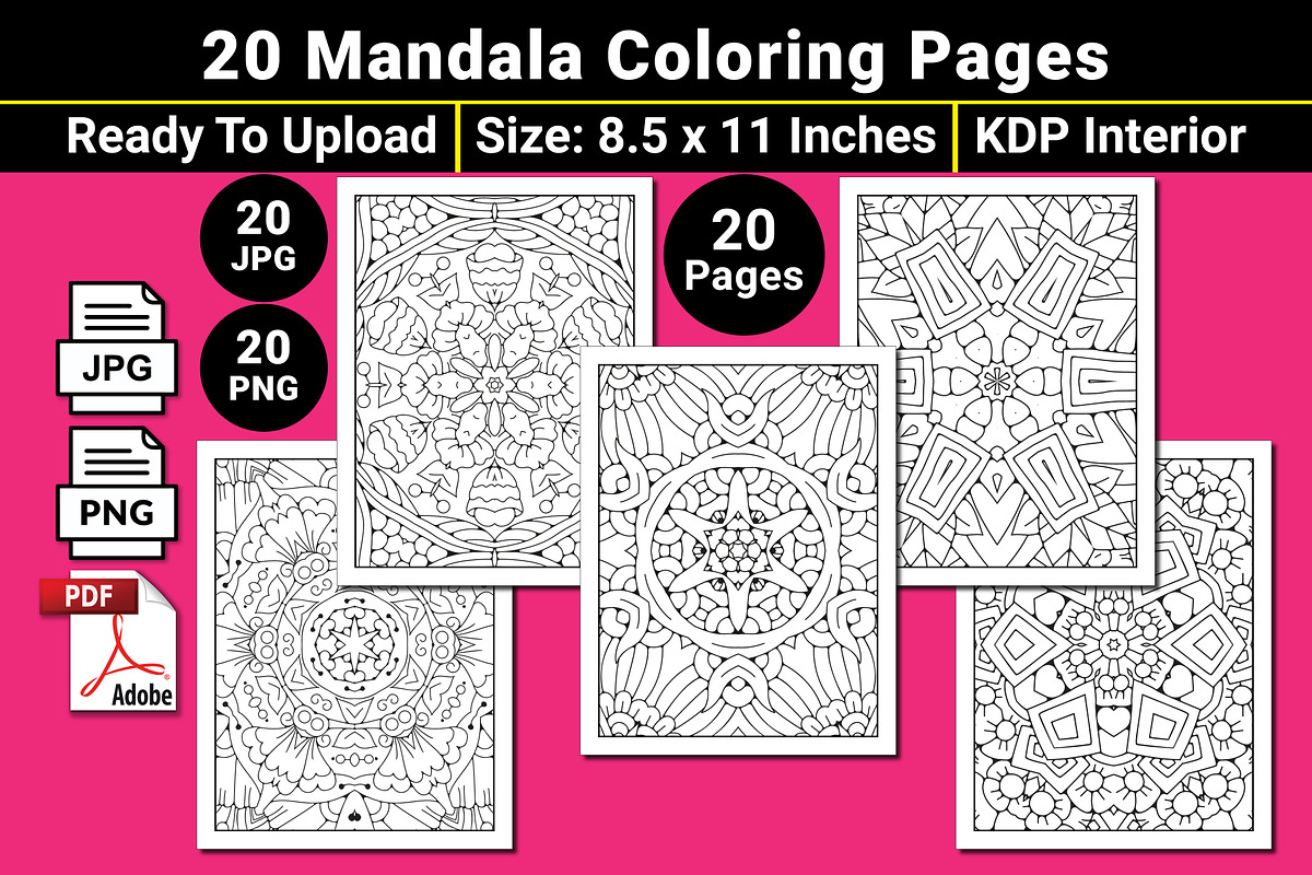 Mandala Coloring Book Pages, a Pattern Graphic by mirajeee (Photo 4 of 4)