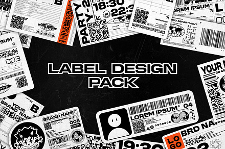 BRUTALISM LABEL DESIGN PACK, an Object Graphic by BonkiStudio