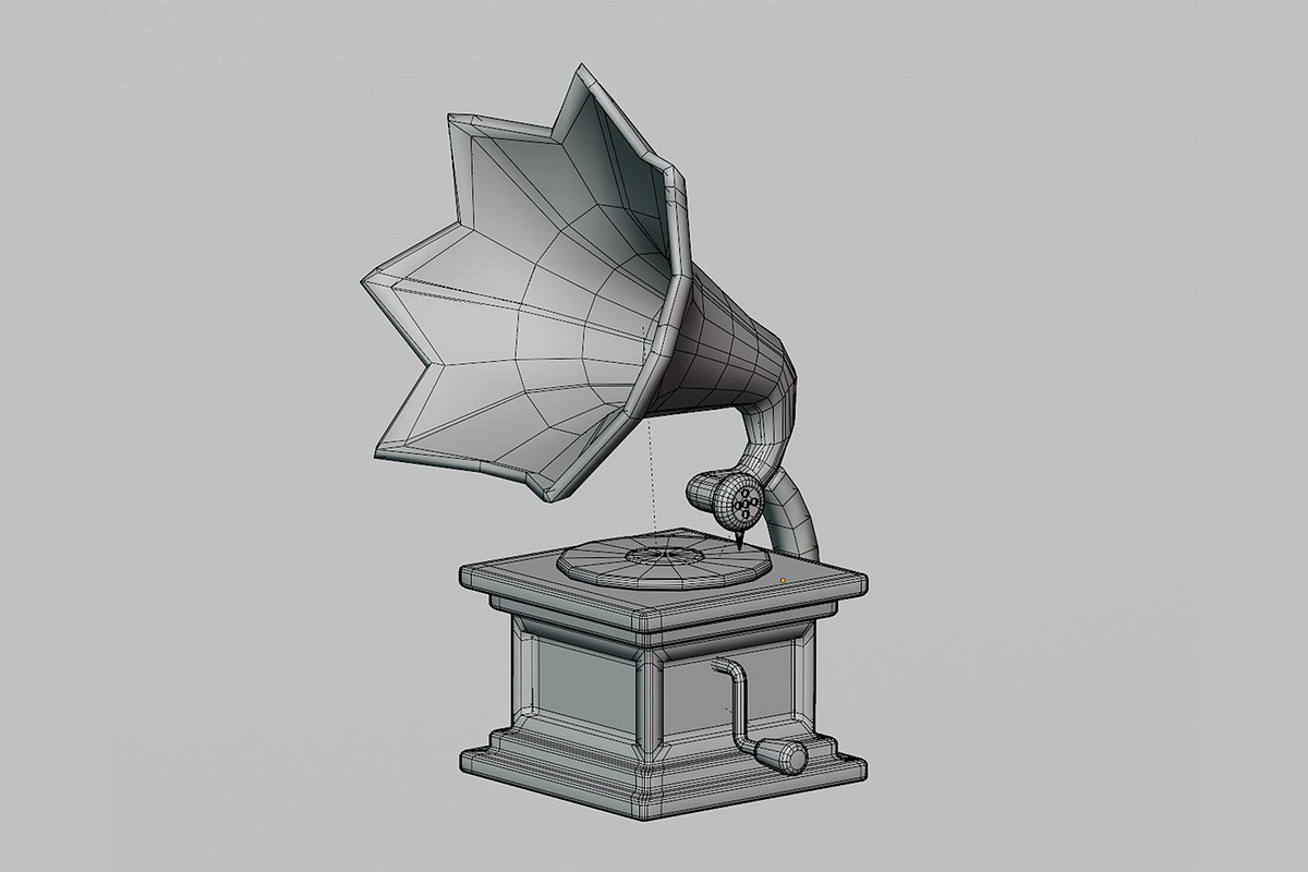 Gramophone 3d model, an Object 3D Model by fahad121 (Photo 6 of 7)