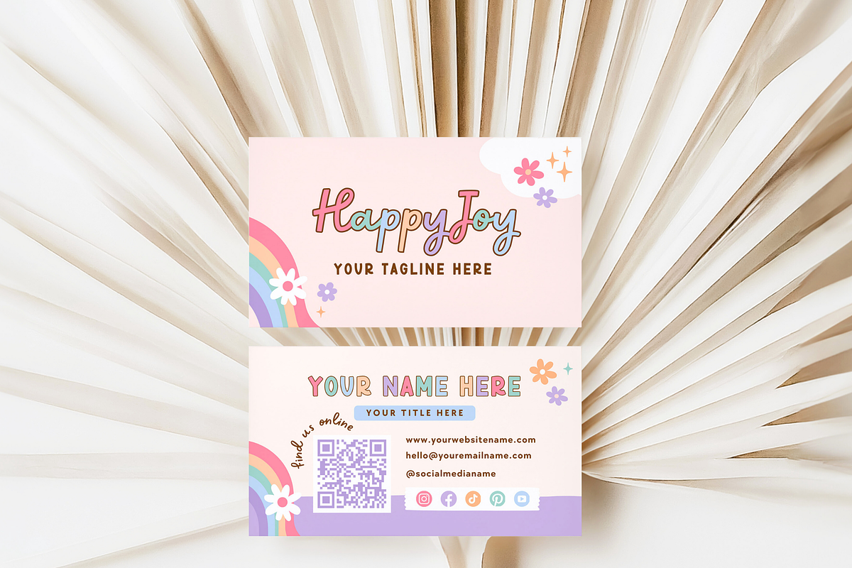 Rainbow Business Card Canva Template, a Business Card Template by Summit Avenue (Photo 4 of 7)