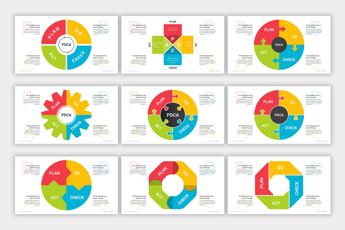 PDCA Cycle PowerPoint Infographics, a Presentation Template by SlideOne (Photo 5 of 7)