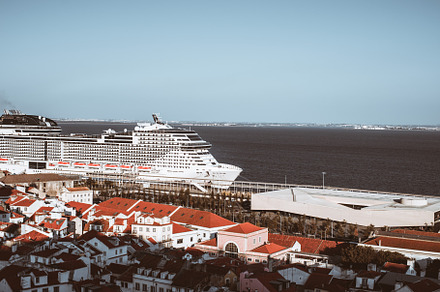 A massive cruise ship in Lisbon, a Transportation Photo by SkyNext