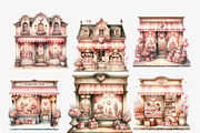 Valentine Shops Clipart Bundle, a Seasonal Illustration by Tanya Kart (Thumbnail 6 of 6)