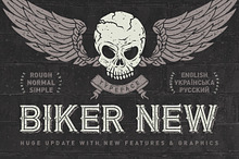 Biker Remastered font + graphics