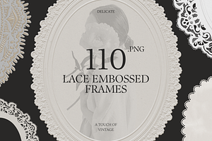 Vintage Lace Embossed Frames, an Object Graphic by Yana Lesiuk
