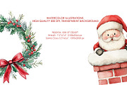 Classic Christmas watercolor clipart, a Graphic by AquarelleSpace (Thumbnail 4 of 4)