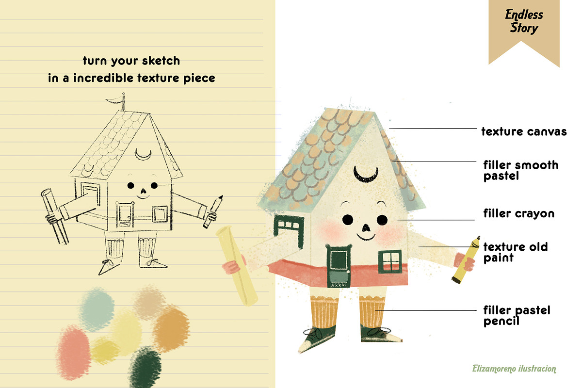Endless story Procreate Brushes, a Brush Add-On by Eliza Moreno Illustration (Photo 3 of 8)