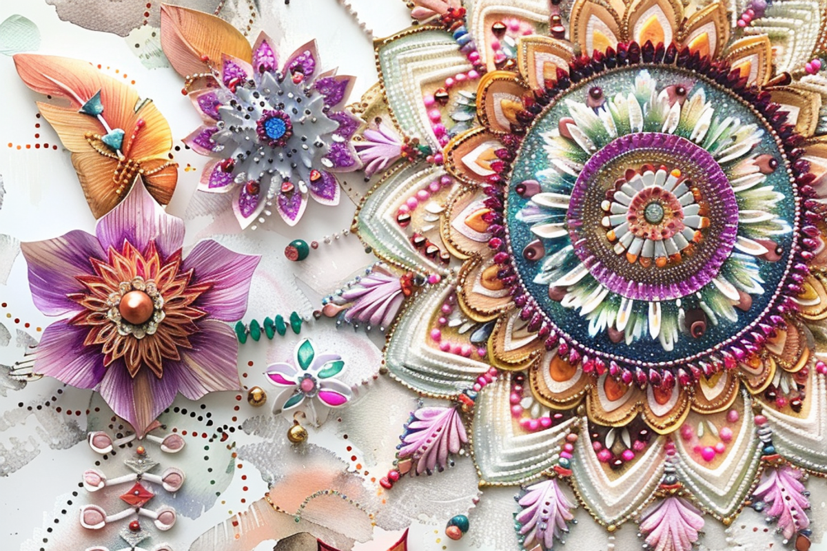 Bohemian Floral Mandalas, a Background Graphic by Printable Treasure (Photo 8 of 9)