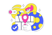 4 Location Permission Illustration, a Person Illustration by denayunebgt (Thumbnail 4 of 4)