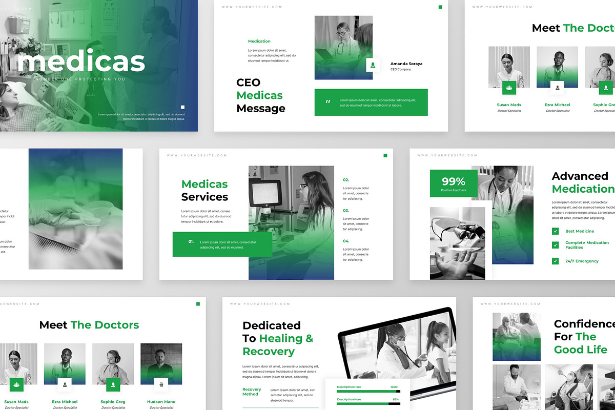 Medicas - Medical Google Slide, a Presentation Template by GraphauseProject (Photo 2 of 6)