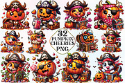 Pumpkin Cherries Coquette Clipart, an Illustration by CraftArtStudio (Thumbnail 1 of 6)