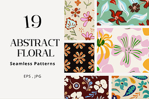 Abstract Floral Patterns, a Pattern Graphic by Trisuphat