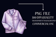 Lavender Pajama Party Spa Day Clipar, an Illustration by Libby Wishes (Thumbnail 4 of 7)