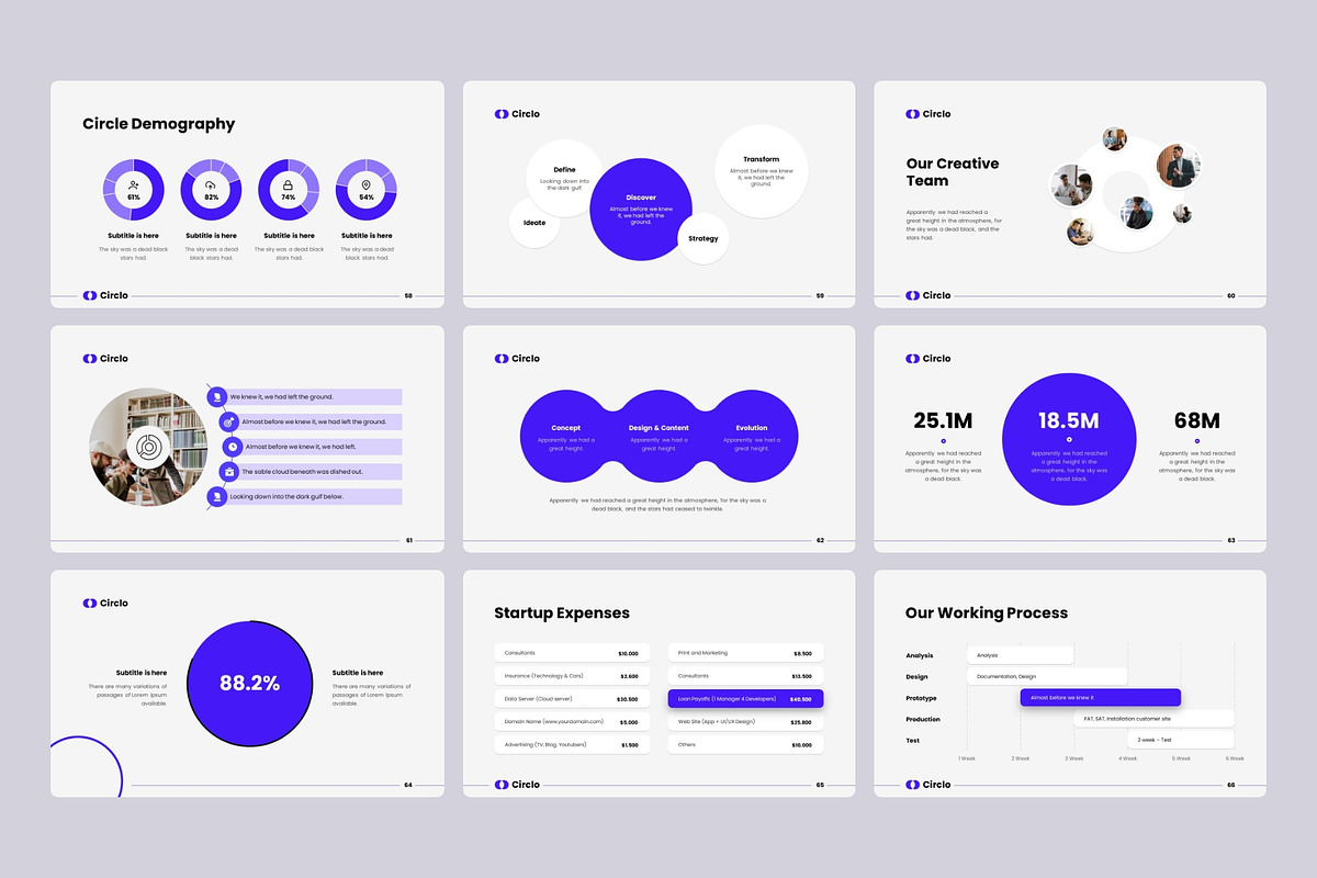 Circlo- Animated Presentation Bundle, a Presentation Template by MNML Agency (Photo 18 of 63)