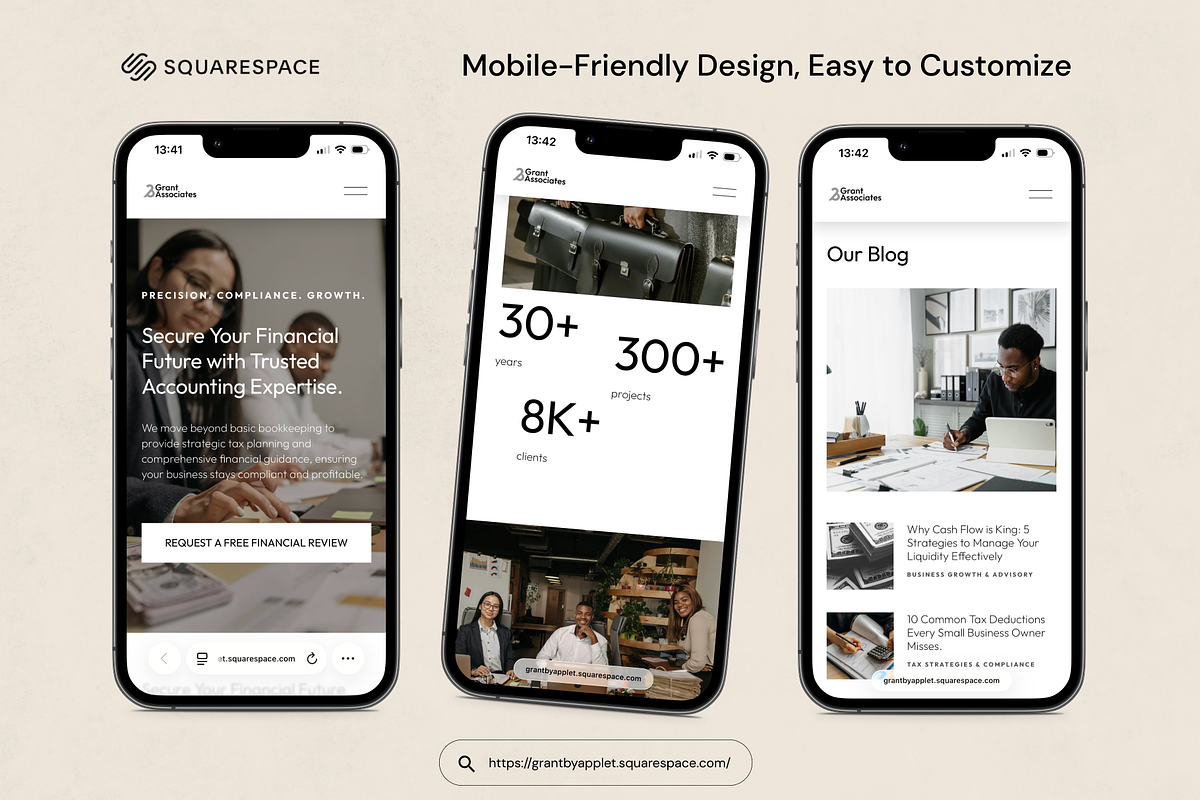 Squarespace Template: Grant, a Squarespace Template by Applet Studio (Photo 4 of 6)