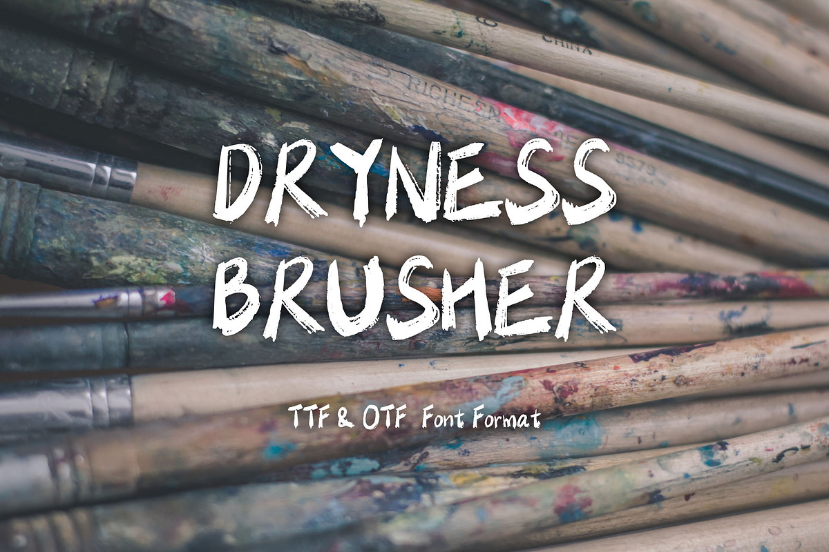 Dryness Brusher Font, a Script Font by itefan Studio (Photo 3 of 4)