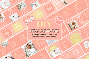 Peach Instagram Carousel Templates