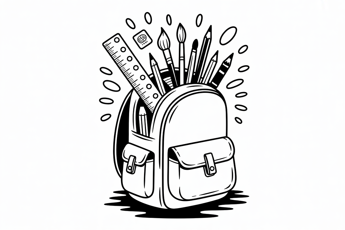 Child school bag line art symbol, an Illustration by Amazin_art (Photo 3 of 11)