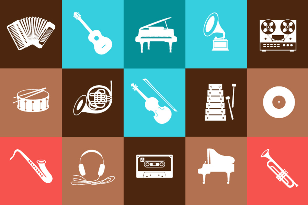 Music instruments icons, an Icon by ianakauri (Photo 3 of 3)