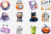 Nostalgic 90s Halloween Clipart, an Illustration by Black Bird Studio (Thumbnail 6 of 6)