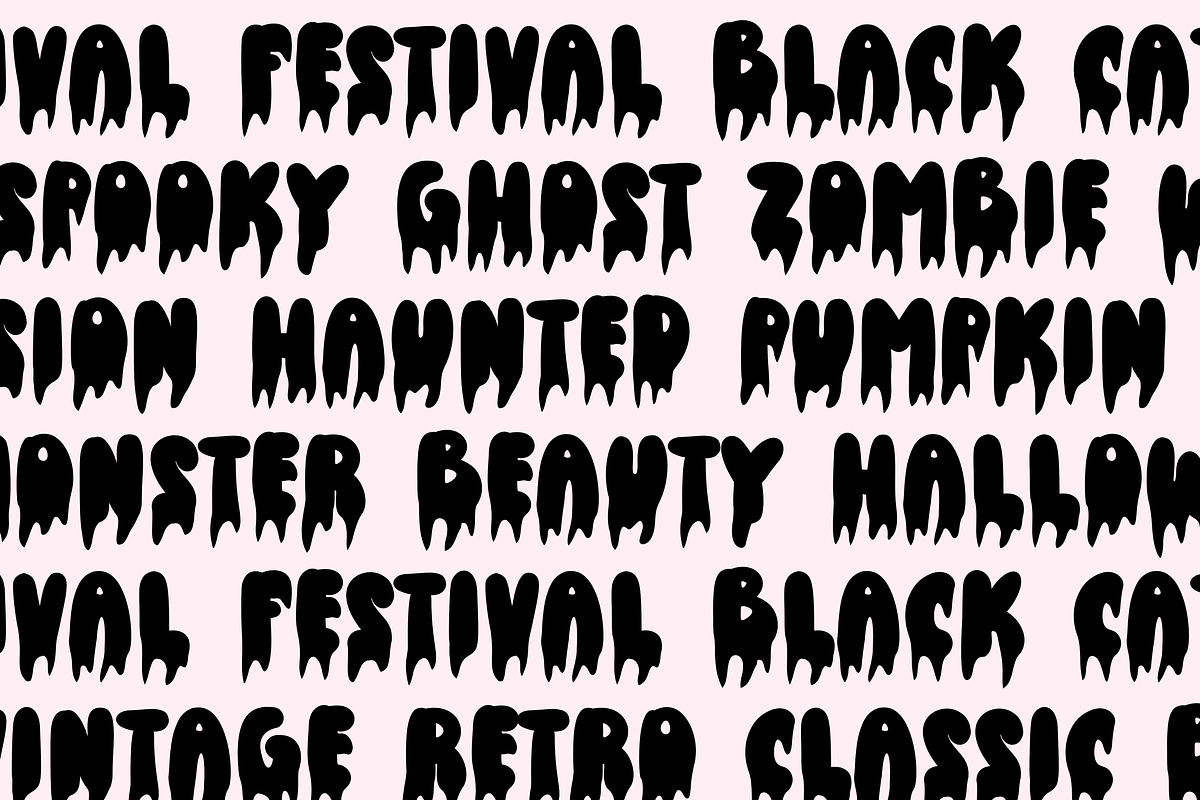 Retro Halloween Font, a Handwritten Font by Dm Studio (Photo 2 of 7)